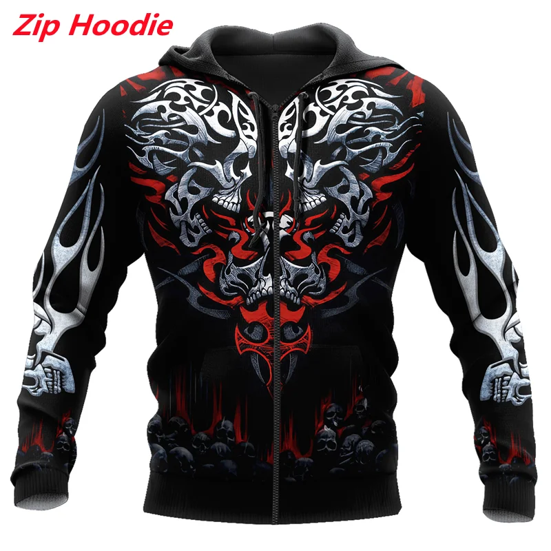 Новинка Забавный пуловер с сердцем и черепом тату толстовка 3D принтом Осенняя