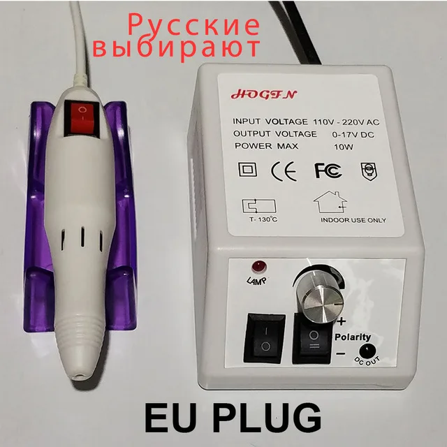 White-EU Электрический набор сверл для ногтей, фрезы для маникюра, 20000 ОБ/мин, педикюрная машинка, жидкость для снятия геля, шлифовальные фрезы, инструменты для дизайна ногтей - Цвет: White-EU