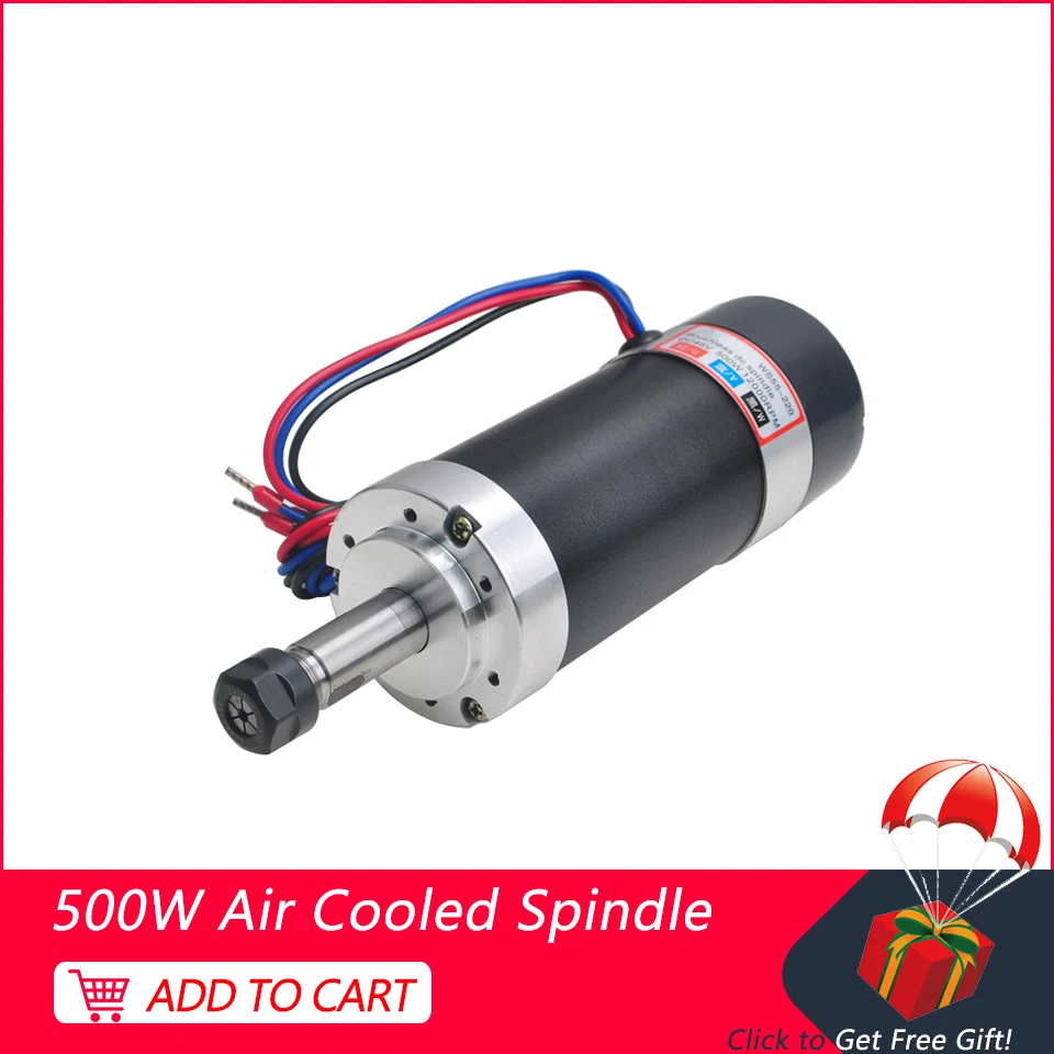 Электродвигатель шпинделя с ЧПУ 500 Вт 12000 об./мин. бесщеточный электродвигатель