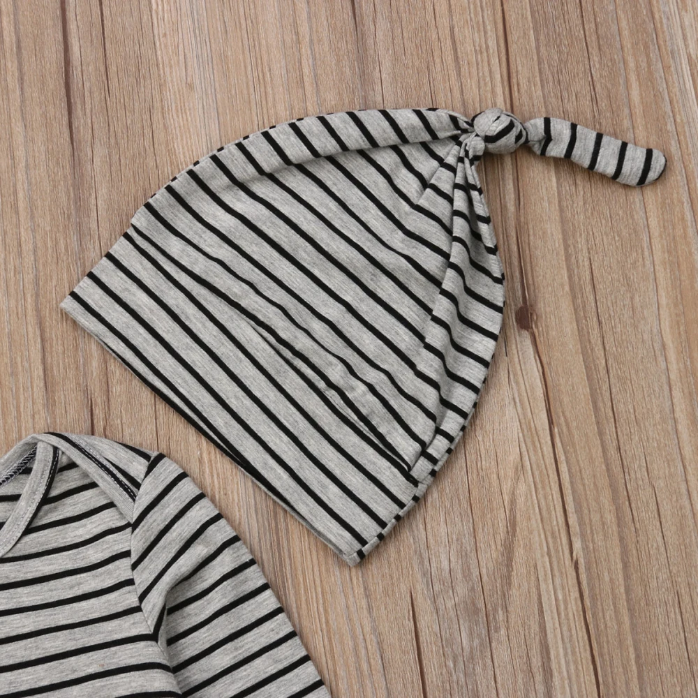 2pcs set Soft Infant Striped Swaddle Muslin Blanket Newborn Baby Wrap Swaddling with Headbands or Hats | Мать и ребенок