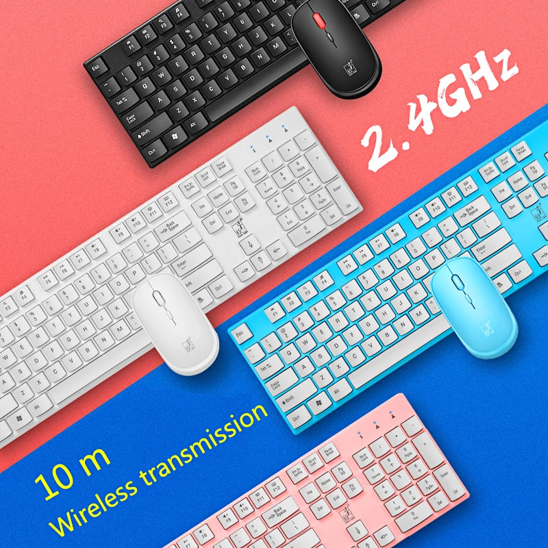 

Клавиатура и мышь беспроводные, 2,4 ГГц, 1600 DPI