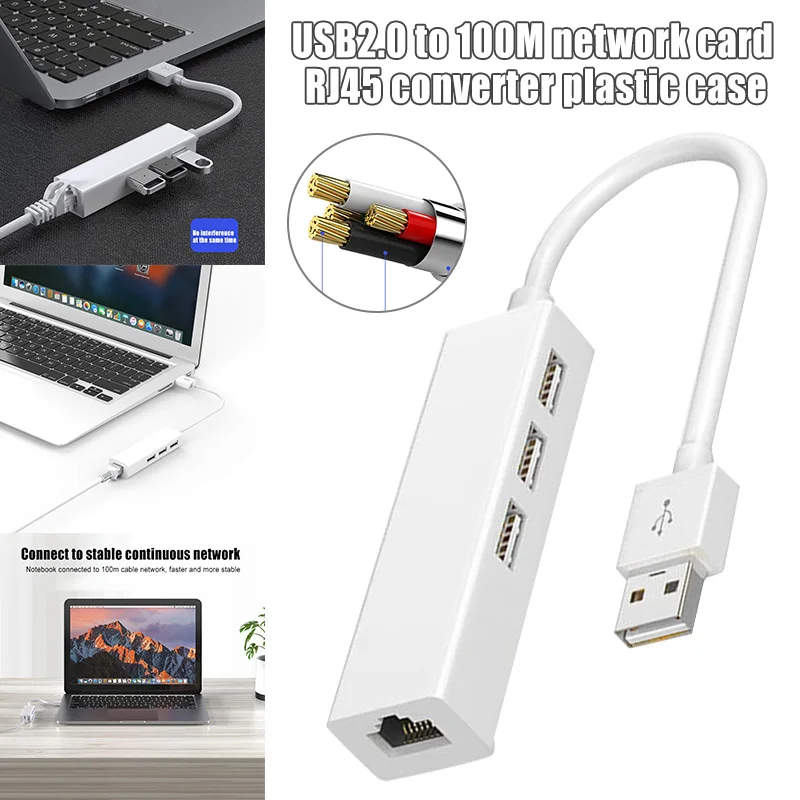USB 2 0 к RJ45 концентратор 100 м Ethernet адаптер Сетевая карта Lan для Macbook ноутбука GK99| |