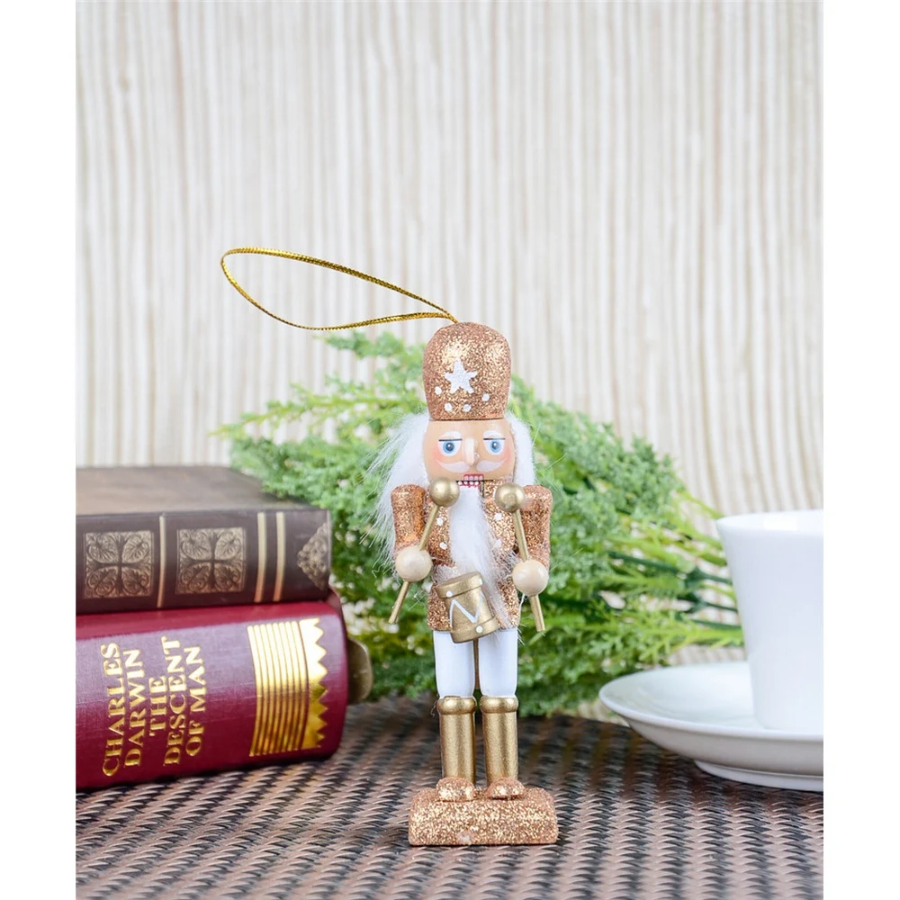 

Classic Wood Nutcracker Soldier Gift Hand Painting Doll Vintage Handcraft Puppet Wooden Home Party Ornament Christmas Decoration