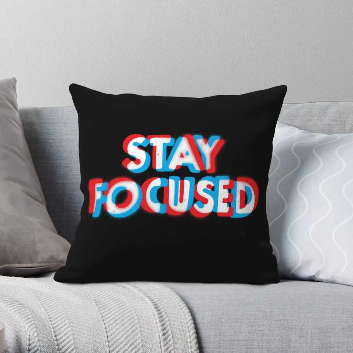 

Stay Focused Square Pillowcase Polyester Linen Velvet Printed Zip Decor Pillow Case Car Cushion Cover Wholesale 45x45