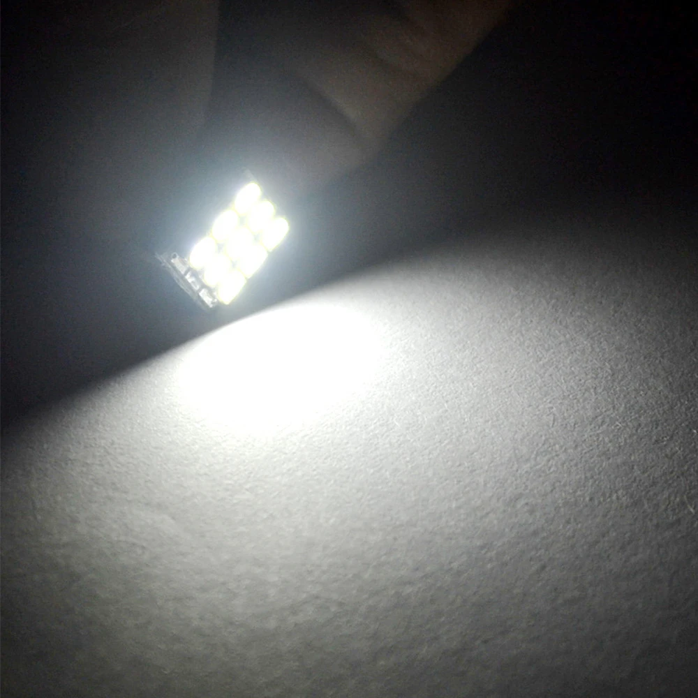 2 шт Автомобильный светодиодный Белый T10 W5W 1206 3020 9Smd автомобиля Авто габаритный