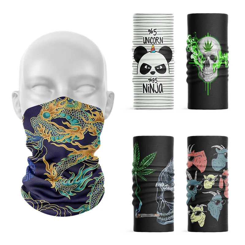 

3D Printing Summer Women's Headscarf Outdoor Cycling Bicycle Men's Face Cover Bandana Neck Scarf Dustproof Hair Accessories