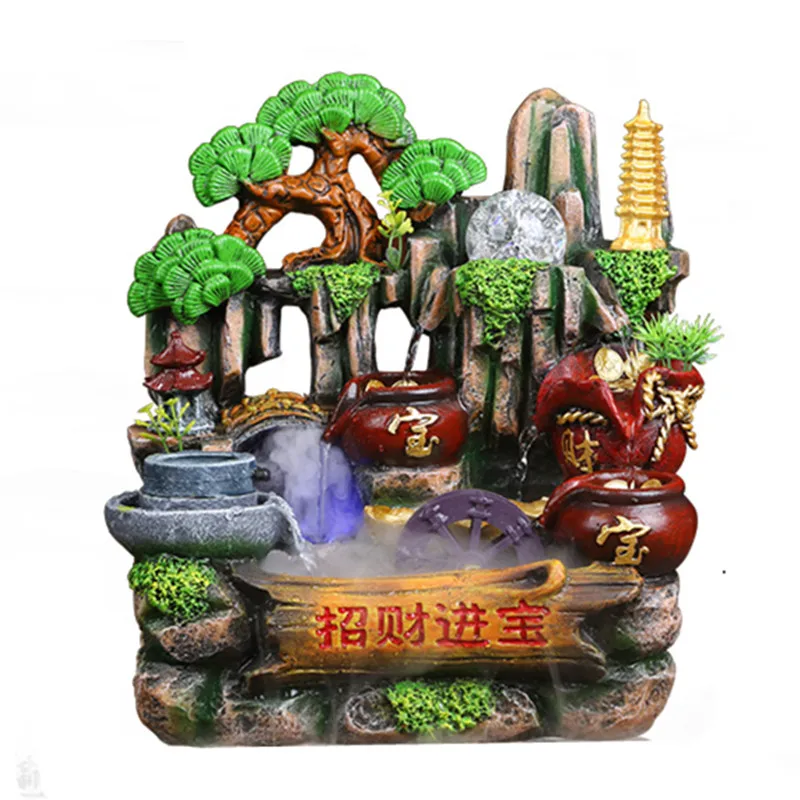 

Искусственный горный бонсай, полимерная рыба, фонтан, водяное поло, украшение для дома, офиса, гостиной, открытие подарка