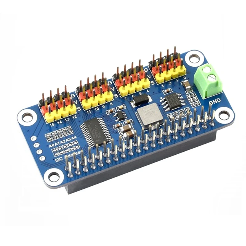 

16-CH 12-Bit PWM Servo Motor Driver Module Shield Expansion Board HAT for Raspberry Pi RPI Zero W WH 3B Plus 4B