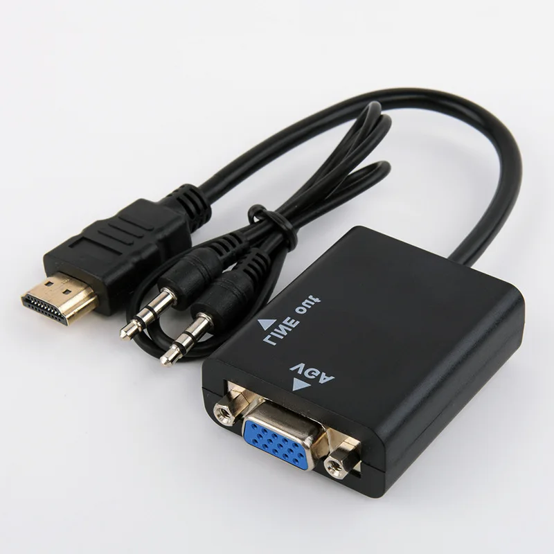 Baolyda адаптер hdmi vga с аудио 3 5 мм HDMI мужчина к VGA Женский до 1080P для ПК ноутбук