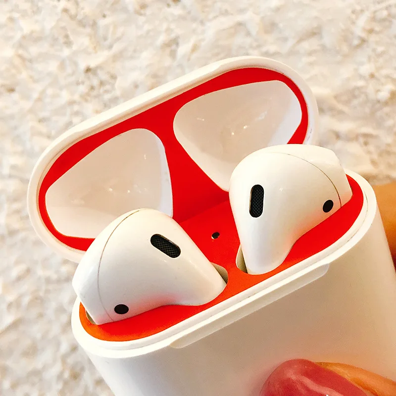 Для Apple AirPods чехол пылезащитный стикер защита кожи персональный s|Аксессуары для