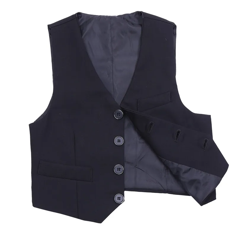 Деловой Костюм Джентльмена для мальчиков жилет костюм с цветочным узором