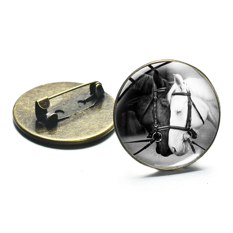 SONGDA винтажные браслеты с подвесками белого брошь-лошадь искусство