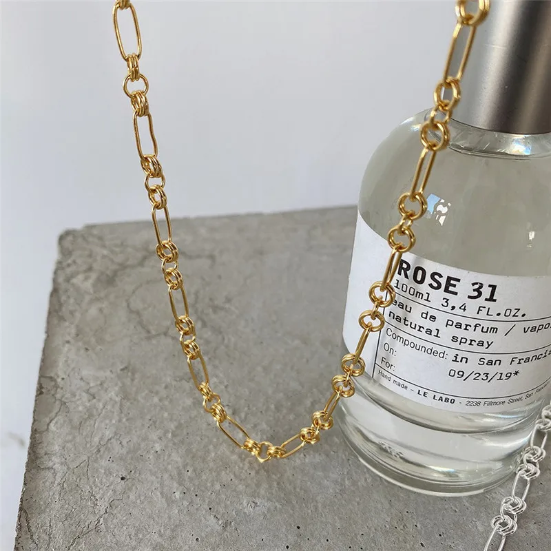 

YIKUF88 Sterling 925 Silver Women Necklace Circle Necklace Female Necklace