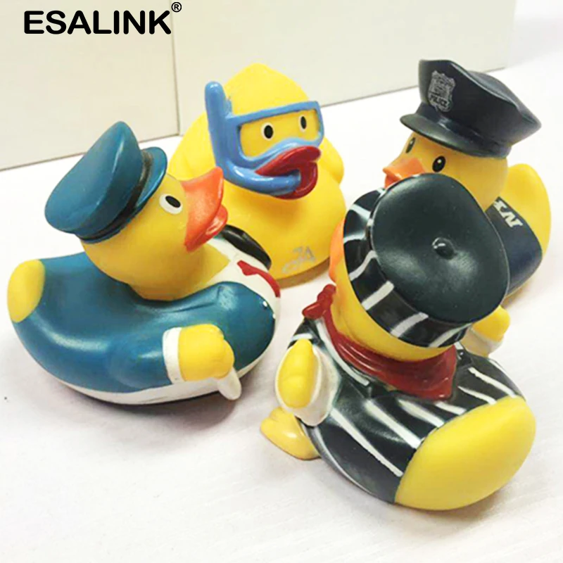 ESALINK 4 шт. 8 10 см игрушки для ванной Когнитивная плавающая игрушка резиновая утка