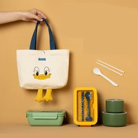 canvas lunch bag picnic tote cotton cloth lunch box small handbag pouch dinner container food storage bags student office lady