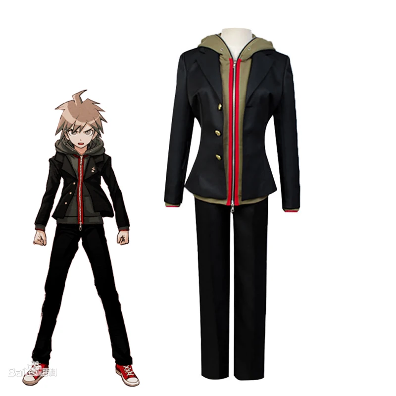 

New Japanese Anime Danganronpa Makoto Naegi Cosplay Costume Halloween Stage Performance Costume Wig For Adult Men Women C138M3