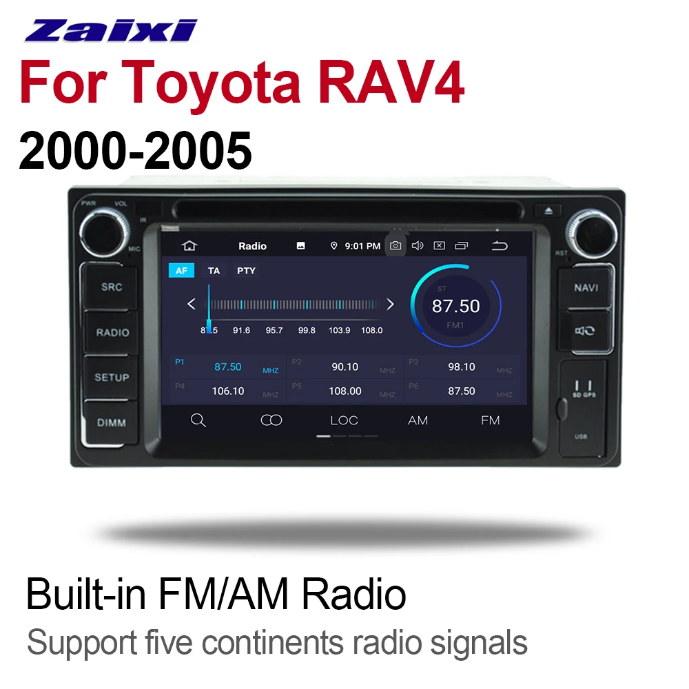 Автомобильный dvd плеер ZaiXi 4 ГБ android 9 0 для Toyota RAV4 2000 ~ 2005 мультимедийный GPS навигатор