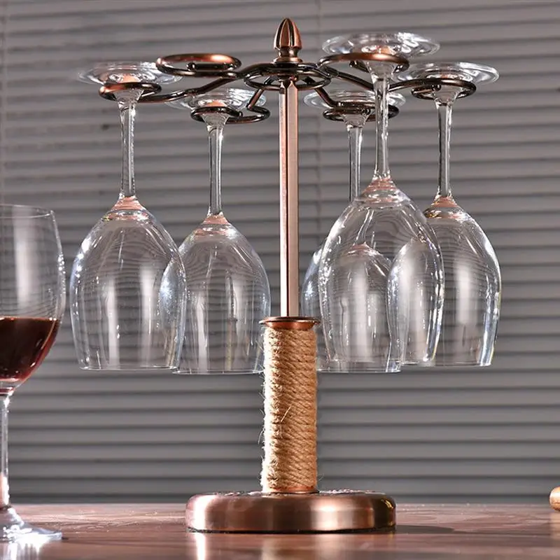 1 шт. винтажная креативная полка для чашки вина железный держатель рама с