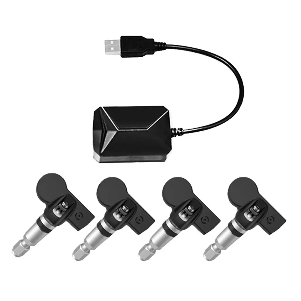 

USB2.0 Wireless Air Tire Pressure Monitor Alarm System W/ 4 Internal Sensors