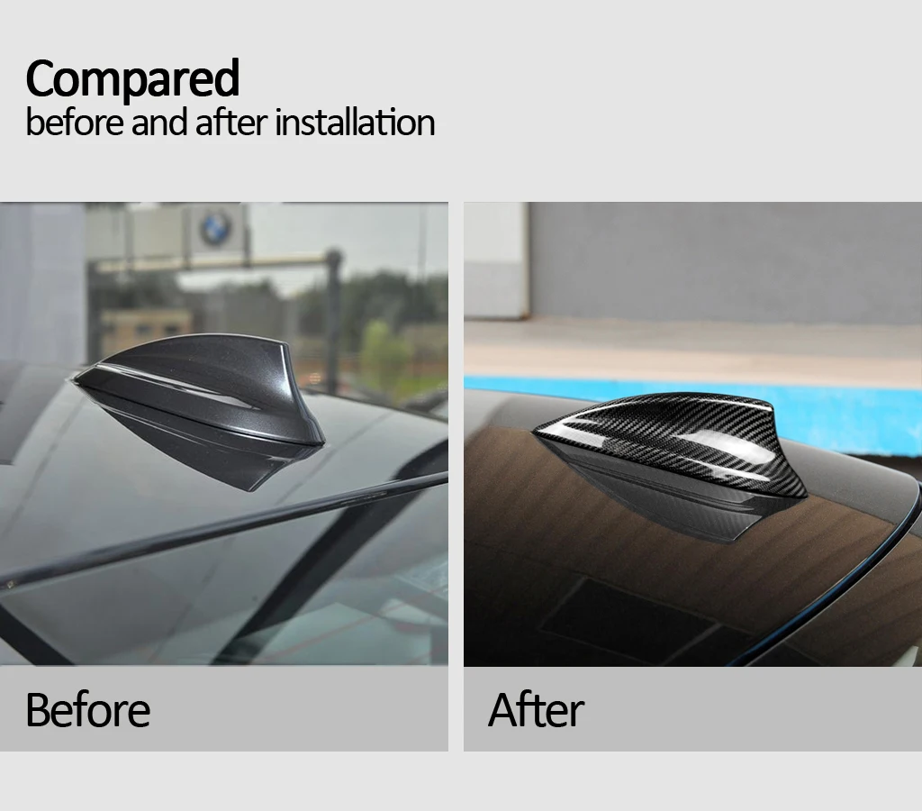 

For BMW E90 E92 F20 F21 F30 F10 F22 F15 F16 G30 G20 X4 X5 X6 Accessories Real Carbon Fiber Car Shark Fin Antenna Cover Trim