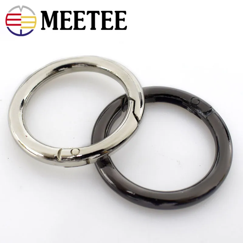 Металлическое кольцо D диаметром 32 мм открывающийся брелок с кожаным чехлом