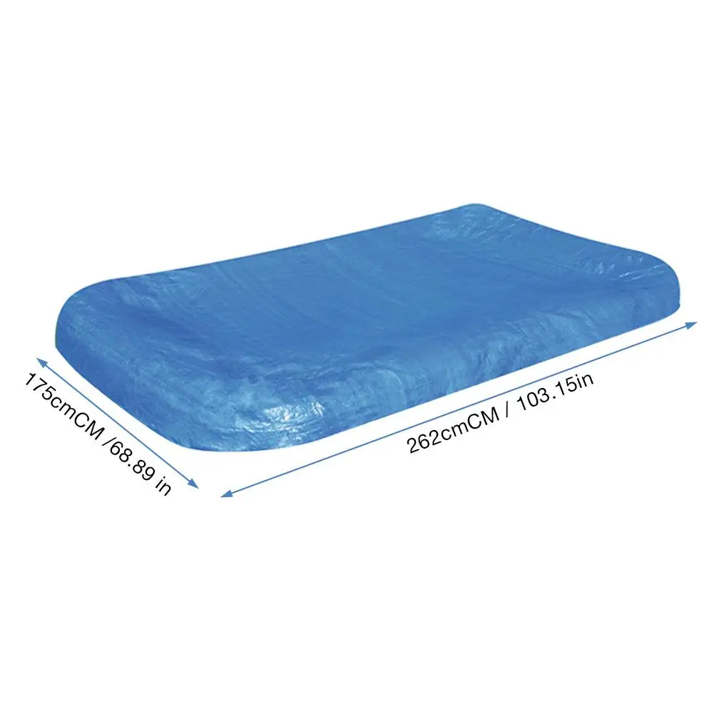 

Large Size Swimming Pool Cover Dust Rainproof Pool Cover Blue Square-Tarpaulin Durable Swimming Pool Accessories Mat Cover