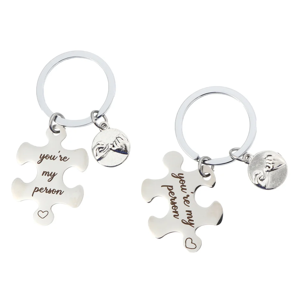 

2Pcs Car Key Rings Creative Valentine's Day Key Decors Key Pendants Key Rings