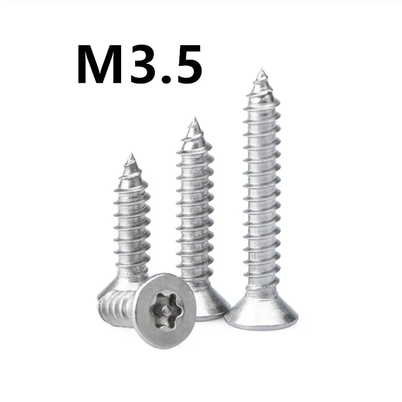 

100 шт., Саморез с потайной головкой из нержавеющей стали