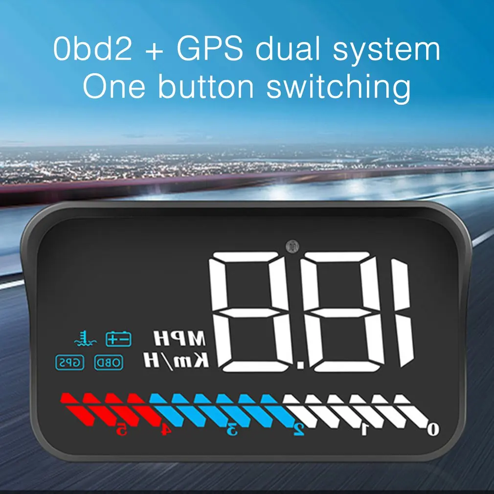 Универсальный автомобильный HUD GPS датчик скорости дисплей приборной панели M7