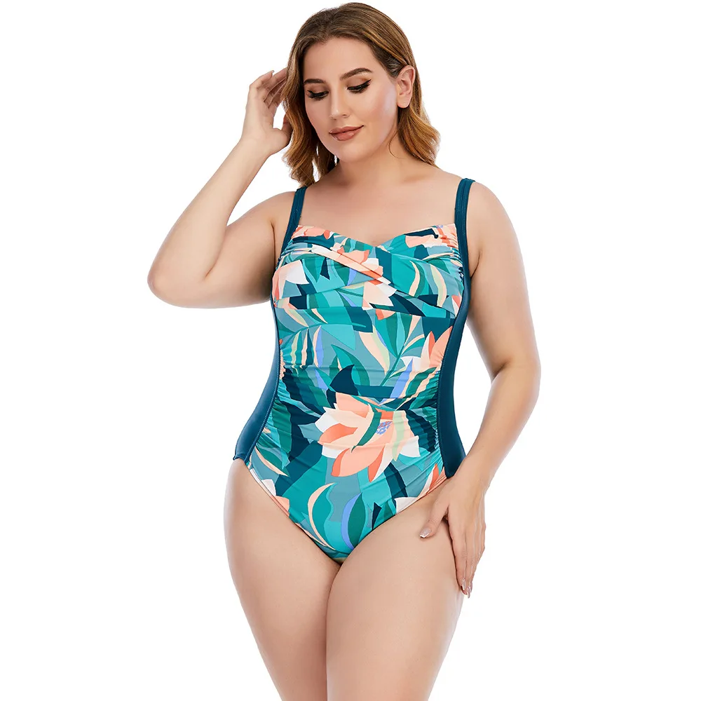 

2021 One Piece Swimsuit Female Fashion Sexy Swimwear Women Plus Size Printed Bikinis 2021 Mujer
