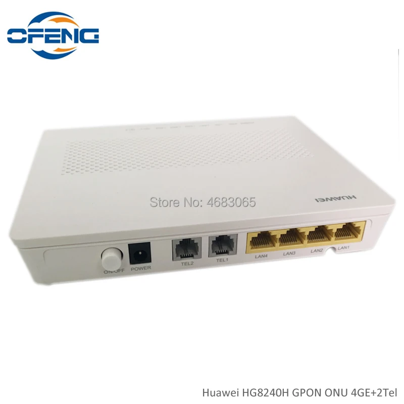 Huawei new HG8240H GPON ONU/ONT с 4GE + 2TEL английская Настройка прошивки SIP FTTH волоконно