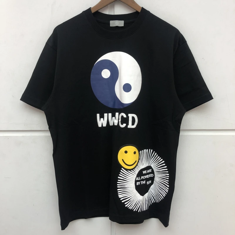 Новинка Yinyang 2021 CPFM.XYZ KANYE West WWCD мужские футболки с улыбкой футболка хип-хоп
