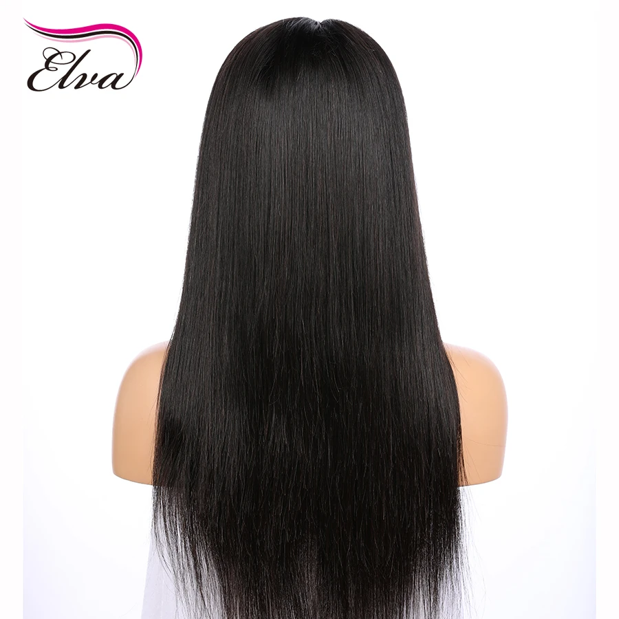 Elva волосы предварительно выщипывают полный кружево человеческие парики с