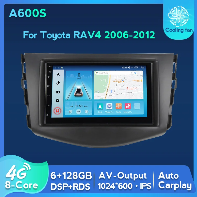 

Автомагнитола, Android 10, Восьмиядерный DSP, мультимедийный DVD-плеер для Toyota RAV4 2006-2012, сенсорный экран, стерео, BT, GPS-навигация