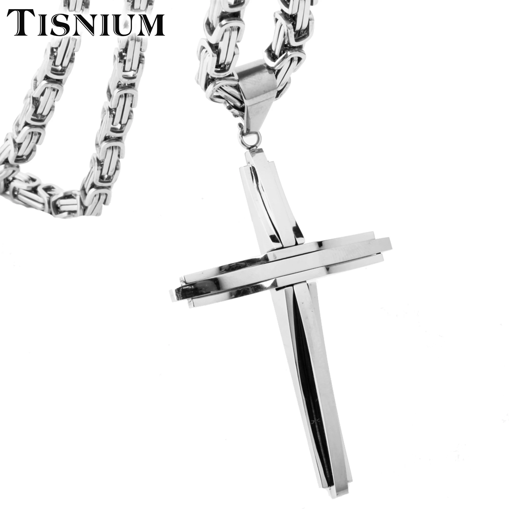 Мужская и женская подвеска в виде креста ожерелье с мозаичным наложением