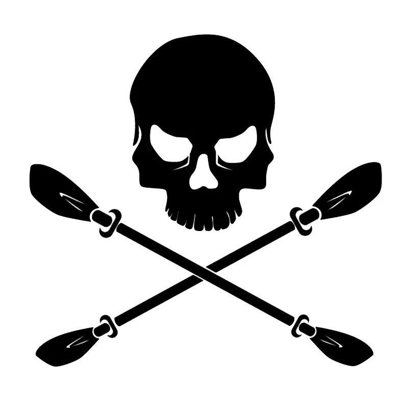 Байдарка Рыбалка череп автомобиль стикер классический модный декоративный