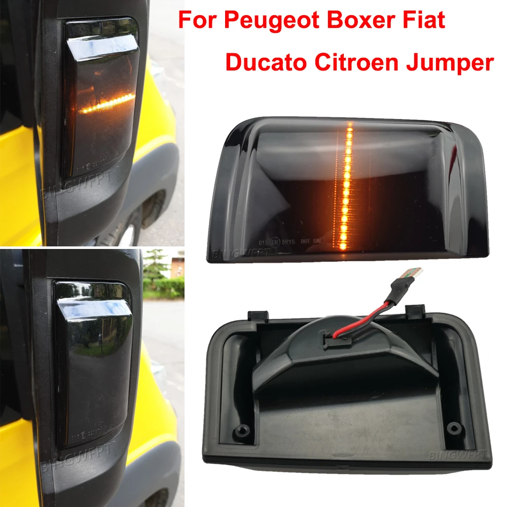 

Поворотный индикатор для Peugeot Boxer Fiat Ducato Citroen Jumper светодиодный, светодиодная подсветка для бокового крыла, зеркала заднего вида, Динамически...