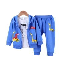 new autumn baby girls cartoon hoodies children boys hooded jacket t shirt pants 3pcssets toddler casual costume kids tracksuits