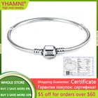 YHAMNI 925 пробы Серебряная цепочка Браслет Fit оригинальные брендовые Бусы Подвески DIY браслет серебро 925 ювелирных изделий с сертификатом, производство Китай