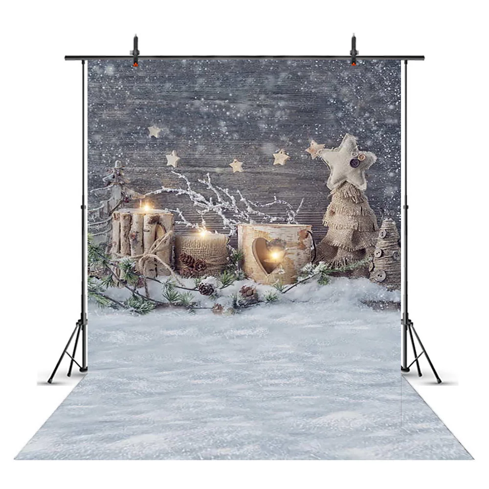 

Snowflake backdrop for photography white winter newborn baby background for photo studio Christmas polyester semaless photocall