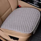 Льняной тканевый чехол для автомобильного сиденья, Всесезонная Передняя льняная подушка, дышащий защитный коврик, защита для автомобильного сиденья, аксессуары для автомобиля