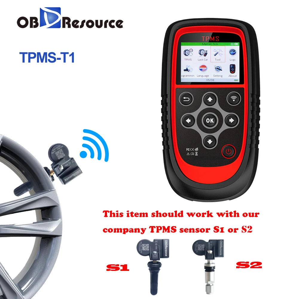 

OBDResource Tire Pressure Sensor Programming 315MHz 433MHz Frequency TPMS Activation Tool