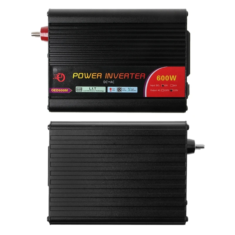 300 Вт/400 Вт/500 Вт/600 Вт Преобразователь мощности DC 12 В до 220 В AC автомобильный инвертор с автомобильным адаптером Прямая поставка поддержка