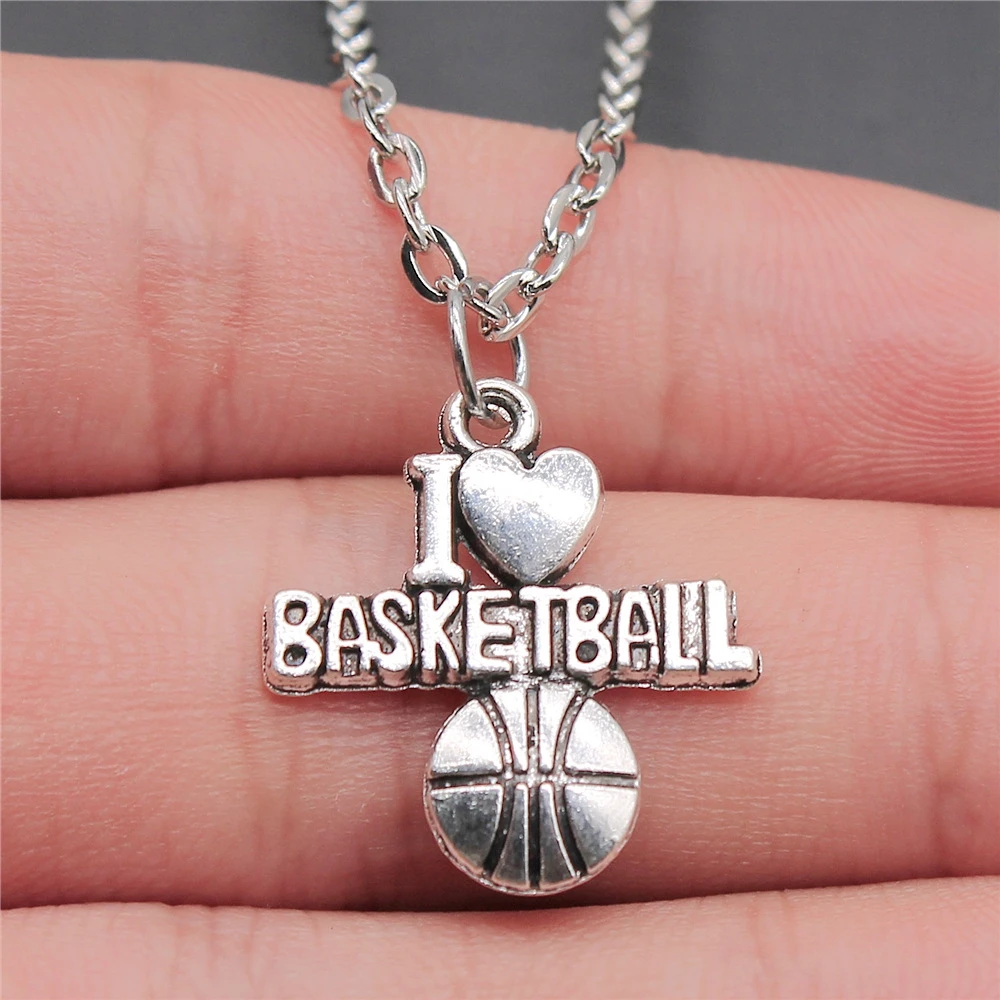 Женское колье с подвеской в виде баскетбольного мяча 2 цвета 21x20 мм | Украшения и