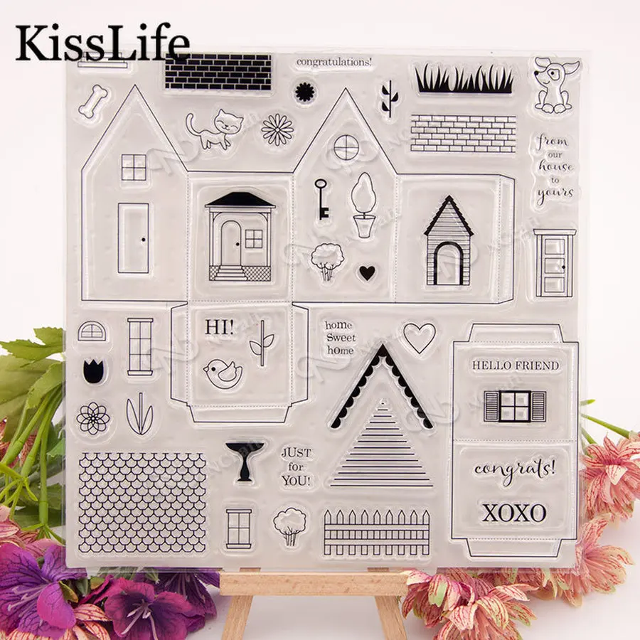 Новинка 2019 прозрачные штампы для скрапбукинга с изображением замка дома ножа