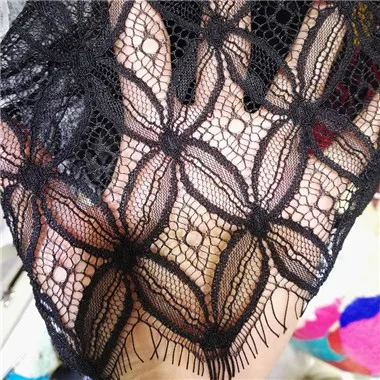 Новая мода штрих-код Двусторонняя линия ресниц кружево ткань полые стерео