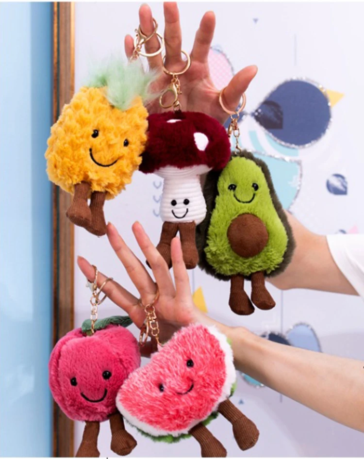 Kawaii Авокадо Фрукты плюшевая игрушка милый завод чучела кукла сосна яблоко гриб арбуз яблоко мягкая игрушка брелок подарок на день рождения детей