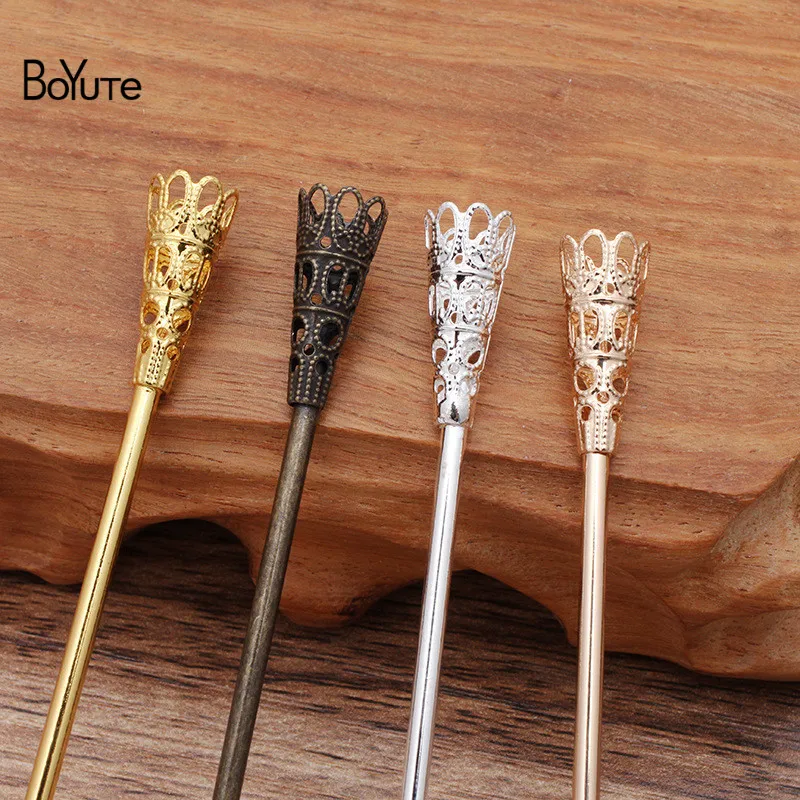 BoYuTe (20 шт./лот) филигранные шапочки для бусин сварочные палочки волос 120*2 5 мм