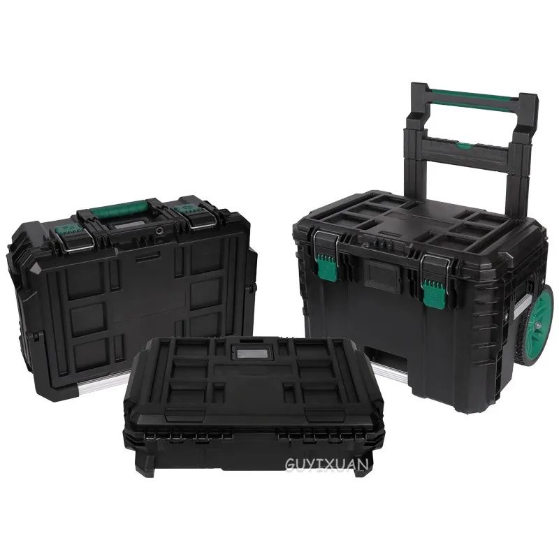 

Car repair tool box 65L pull rod type strong moisture-proof combination box large capacity multi-function storage hardware