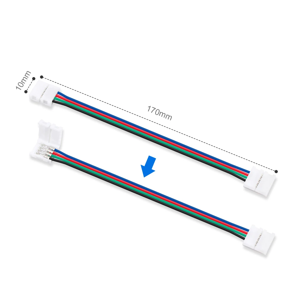 5 контактный разъем для светодиодной ленты RGB RGBW RGBWW 5050 шт./лот 2 3 4 Удлинительный